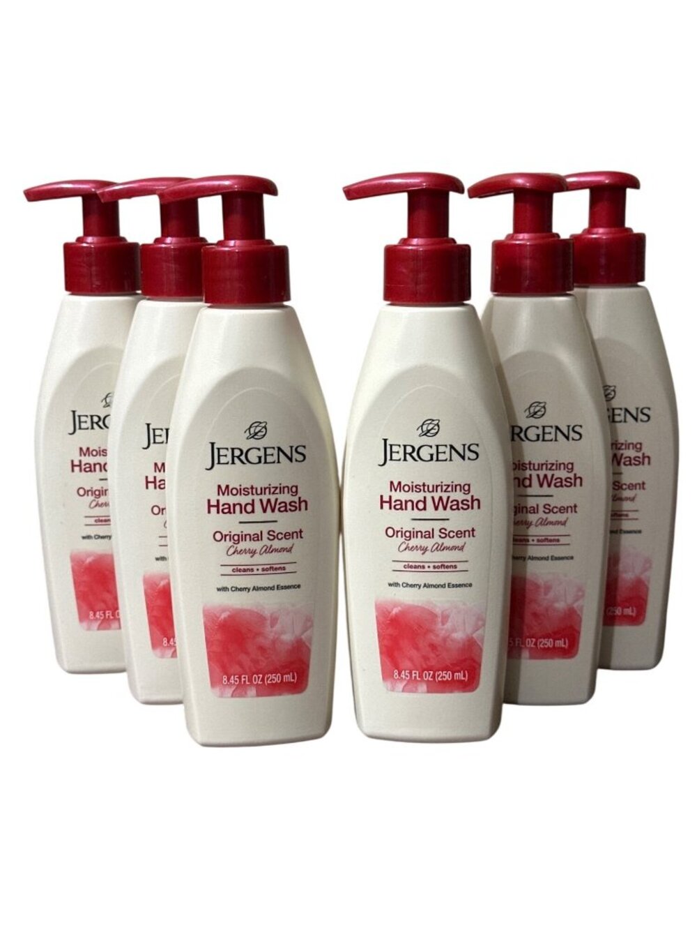 6x- Jergens Moisturizing Hand Wash Original Scent Cherry Almond 8.45 Fl Oz